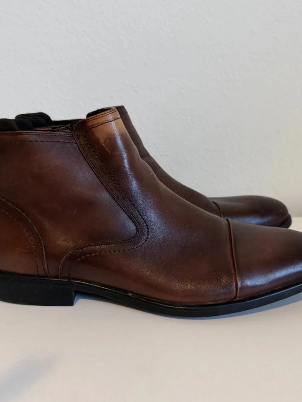 Kenneth Cole Reaction Edge Flex Men’s Brown Boots Size 10.5 Read Description